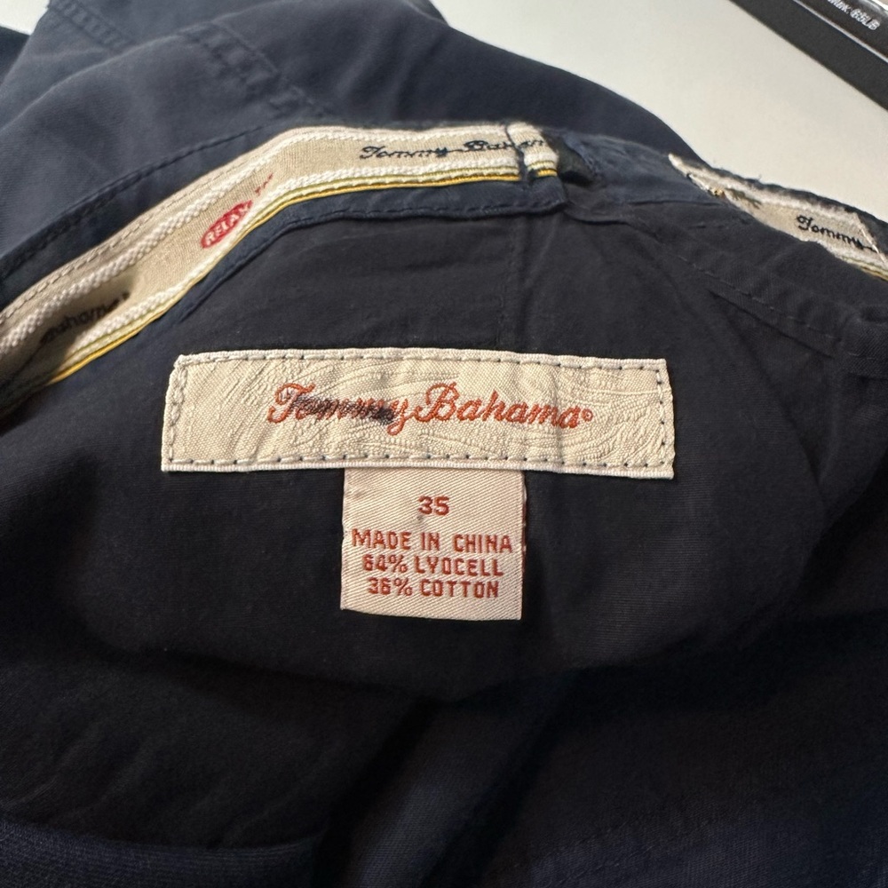 Tommy Bahama Men’s Classic Cotton Blend Navy 7-Pocket Cargo Style Pants Size 35 - Picture 5 of 7